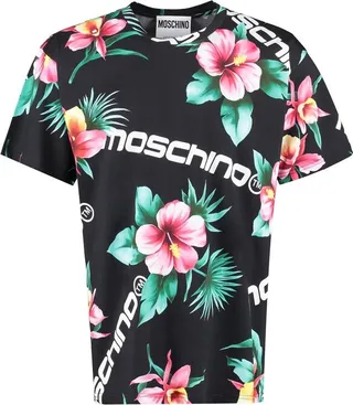 Moschino Floral Printed Crewneck T-Shirt