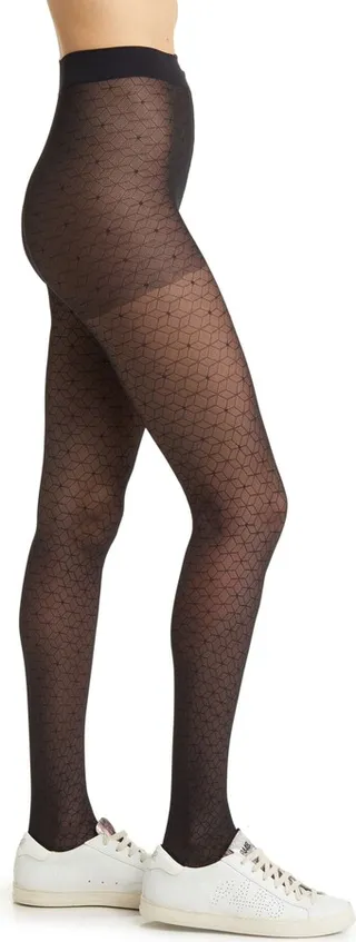 Geometric Sheer Tights