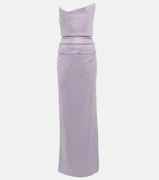 Asymmetric embellished gown