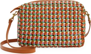 Marisol Woven Leather Crossbody Bag