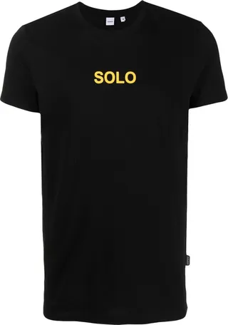 Solo-print detail T-shirt