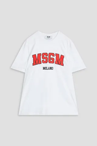 Printed cotton-jersey T-shirt