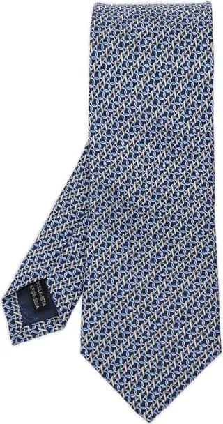 Salvatore Ferragamo Gancini-Printed Pointed Tip Tie