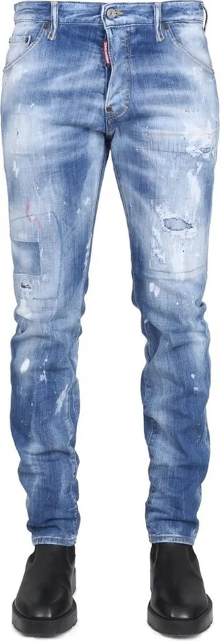 Dsquared2 Distressed Logo-Embroidered Jeans