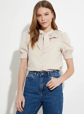 Tie Collar Shirt