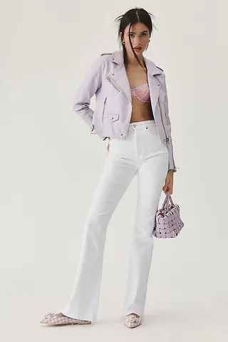 AG Alexxis High-Rise Bootcut Jeans White