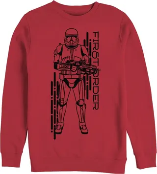 Men's Star Wars: The Rise of Skywalker First Order Sith Trooper Sweatshirt - Red - Large