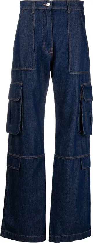 Wide-Leg Cargo Jeans