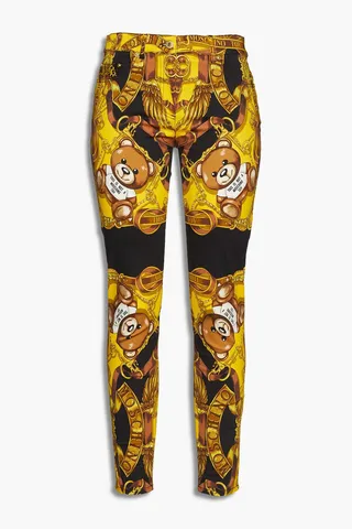 Printed low-rise skinny jeans