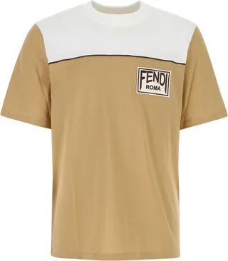 Fendi Logo Patch Crewneck T-Shirt