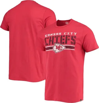 Men's '47 Red Kansas City Chiefs Team Stripe T-shirt