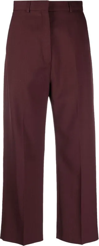 High-Waist Straight-Leg Trousers