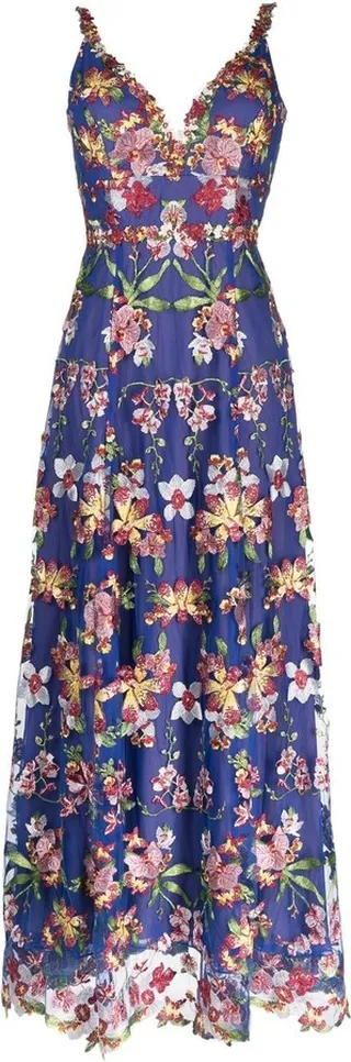 Floral-Embellished Dress