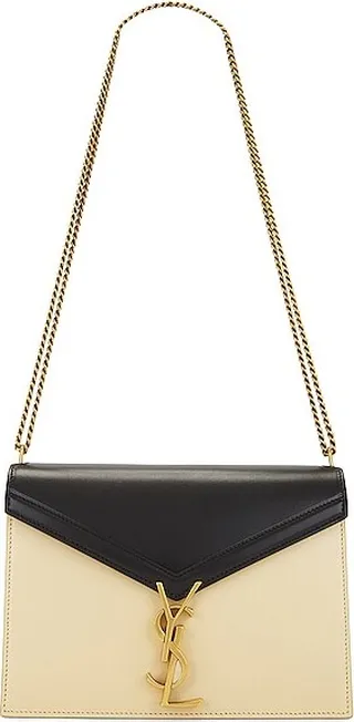 Saint Laurent Cassandra Chain Bag in Beige
