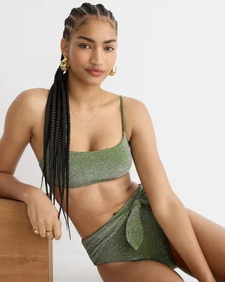 Scoopneck bikini top in sparkle