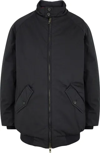 Balenciaga Navy Padded Cotton Bomber Jacket
