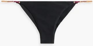 Embellished low-rise bikini briefs