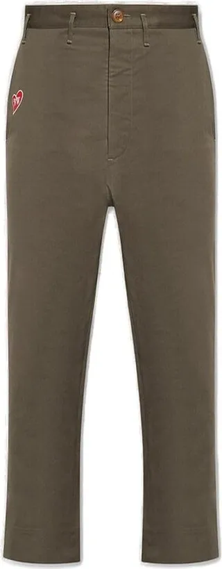 Vivienne Westwood Logo Embroidered Cropped Trousers