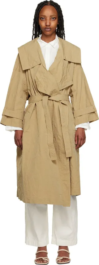 CASEY CASEY Tan Cubica Coat