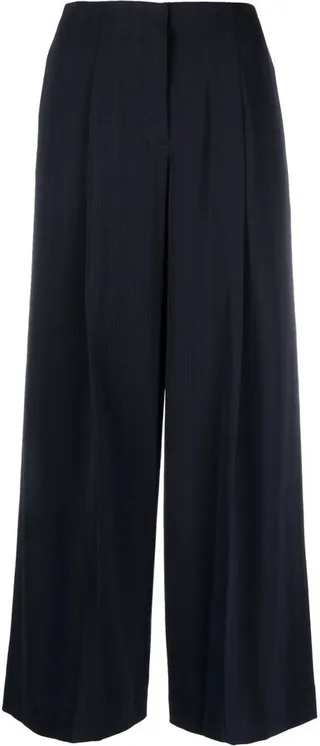Wide-Leg Cropped Trousers