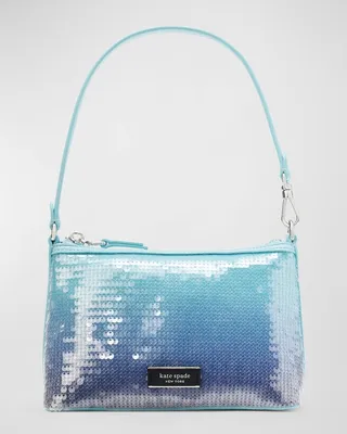 Lulu Sequins East-West Pochette Shoulder Bag