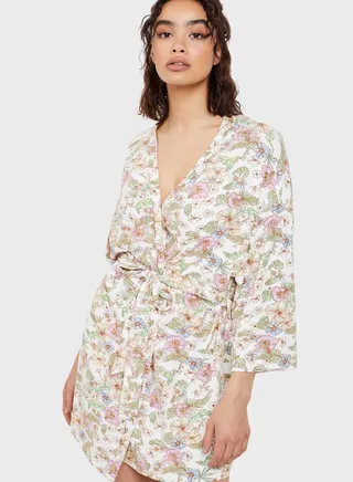 Tie Detail Kimono