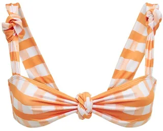 Le Maillot Vichy check bikini top