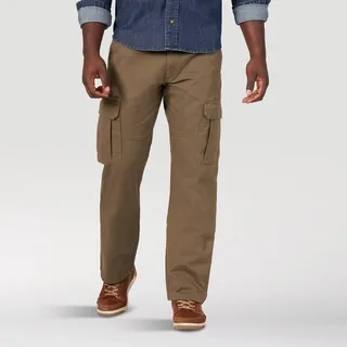 Wrangler Men's Relaxed Fit Flex Cargo Pants - Brown 30x30