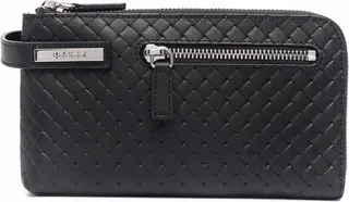 Interwoven Leather Clutch Bag