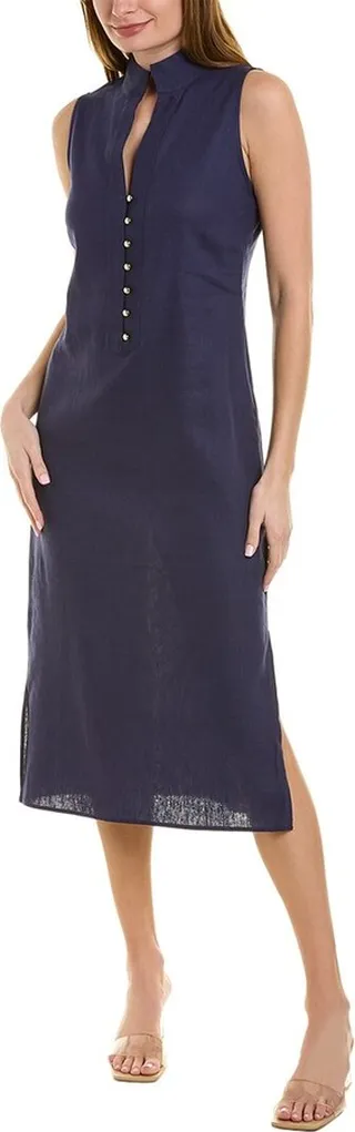 Sail to Sable Linen-Blend Midi Tunic