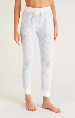 Comfy Fair Isle Jogger in Cloudy Blue