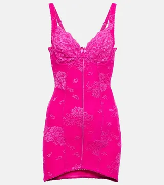 Lingerie lace minidress