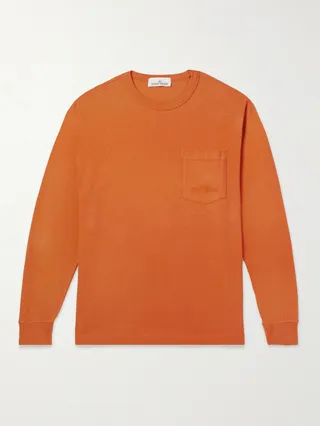 Logo-Embroidered Garment-Dyed Cotton-Jersey T-Shirt