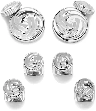 Ox & Bull Trading Co. 6-Piece Modern Knot Tuxedo Studs & Cufflinks