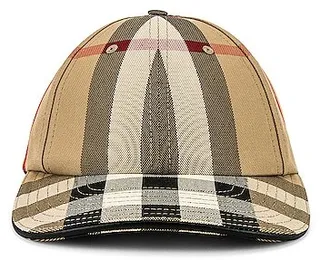 Burberry Check Cap in Beige