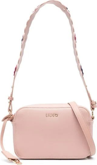 Floral-Appliqué Shoulder Bag
