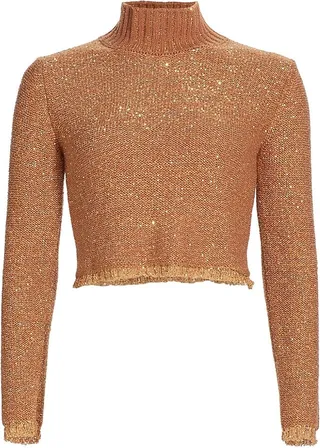 Melitta Shimmer Knit Cropped Top