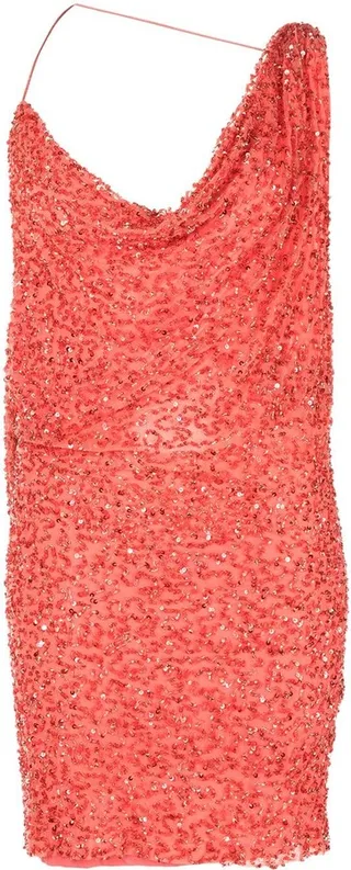 Esme sequin-embellished draped minidress