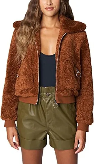 [BLANKNYC] Womens Luxury Clothing Sherpa Jacket
