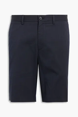 Striped cotton-blend jacquard shorts