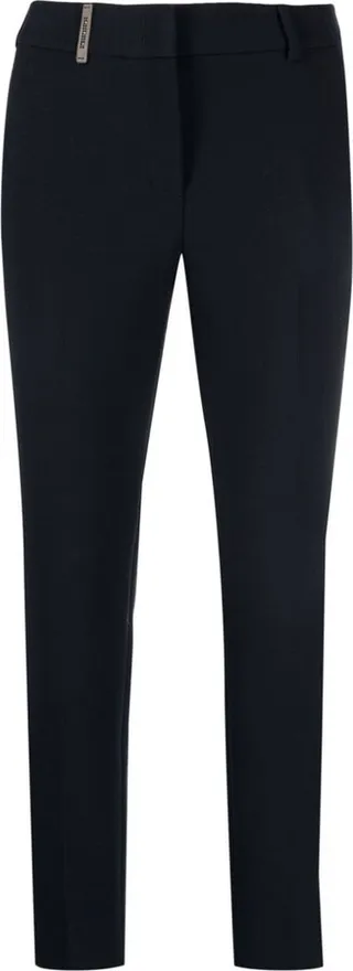 Slim-Fit Cropped Trousers