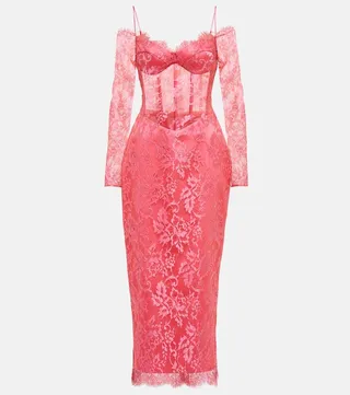 Corset lace midi dress