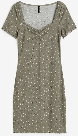 Lace-trimmed Bodycon Dress