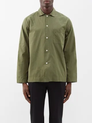 Patch-pocket Organic-cotton Pyjama Shirt