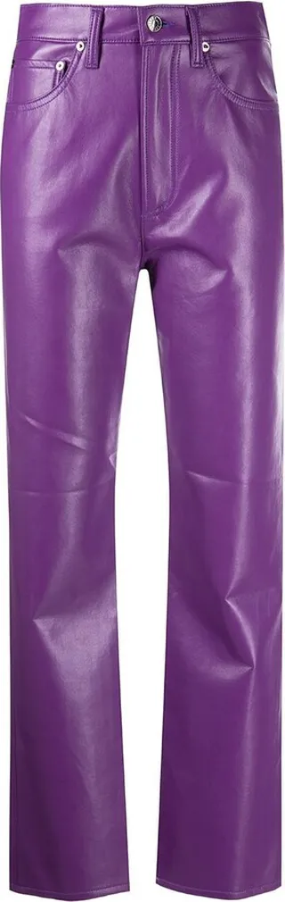 Mid-Rise Straight-Leg Trousers