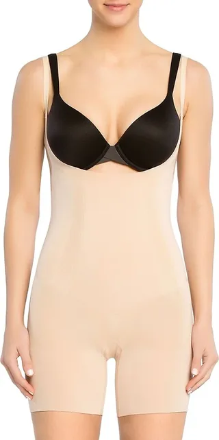 Oncore Open-Bust Mid-Thigh Bodysuit