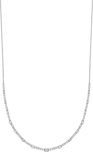 Liora 18K White Gold & Diamond Half Tennis Necklace