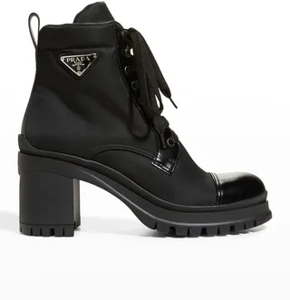 55mm Block-Heel Combat Booties