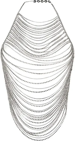 Aura crystal-embellished halterneck top