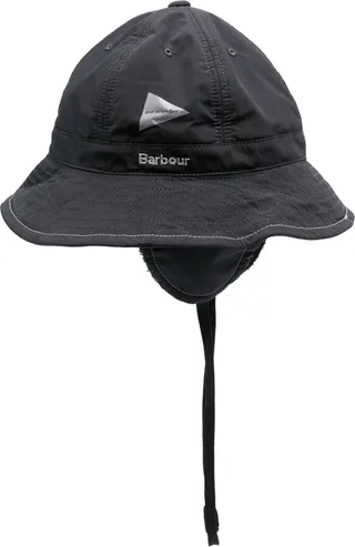 X And Wander Black Logo Print Bucket Hat